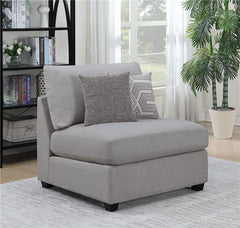 Cambria Upholstered Armless Chair Grey - 551511
