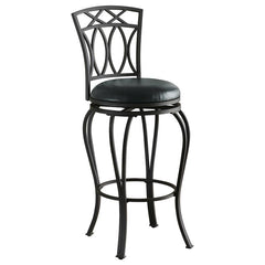Adamsville Upholstered Swivel Bar Stool Black - 122060