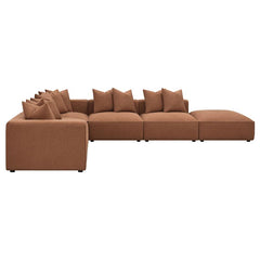 Jennifer 6-piece Upholstered Modular Sectional Terracotta - 551591-SET
