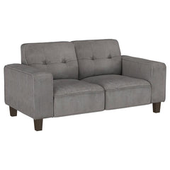 Deerhurst 2-piece Upholstered Track Arm Sofa Set Charcoal - 509641-S2