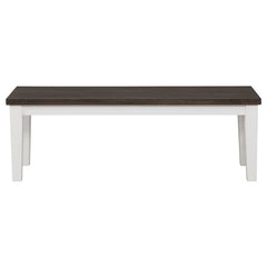 Kingman Rectangular Bench Espresso and White - 109543