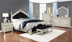 Heidi 5-piece Queen Bedroom Set Metallic Platinum - 222731Q-S5