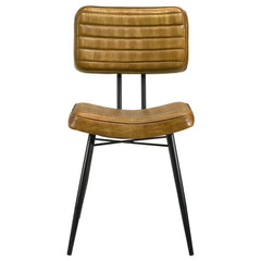 Misty Padded Side Chairs Camel and Black (Set of 2) - 110642