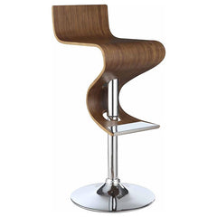 Covina Adjustable Bar Stool Walnut and Chrome - 100396