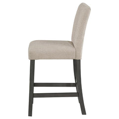 Alba Boucle Upholstered Counter Height Dining Chair Beige and Charcoal Grey (Set of 2) - 123129