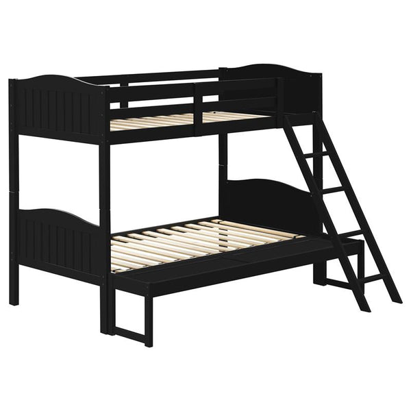 Arlo Wood Twin Over Full Bunk Bed Black - 405054BLK