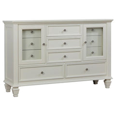 Sandy Beach 4-piece Queen Bedroom Set Cream White - 201309Q-S4