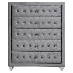 Deanna 5-drawer Rectangular Chest Grey - 205105