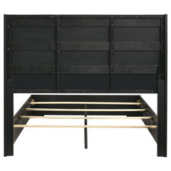 Blacktoft Wood Queen Panel Bed Black - 207101Q
