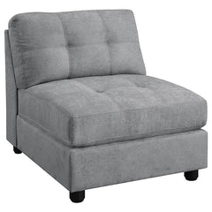 Claude Tufted Cushion Back Armless Chair Dove - 551004