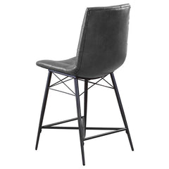 Aiken Upholstered Tufted Counter Height Stools Grey (Set of 2) - 107859