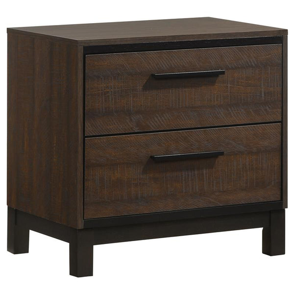 Edmonton 2-drawer Nightstand Rustic Tobacco - 204352