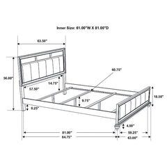 Barzini Wood Queen Panel Bed White - 205891Q