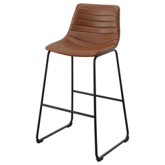 Zuni Faux Leather Upholstered Bar Stool Saddle (Set of 2) - 107219