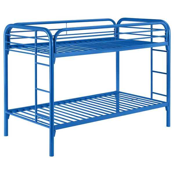 Morgan Metal Twin Over Twin Bunk Bed Blue - 2256B