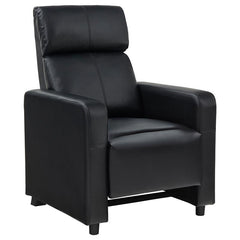 Toohey Upholstered Tufted Recliner Living Room Set Black - 600181-S3A