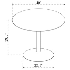 Lowry Round Dining Table White - 105261