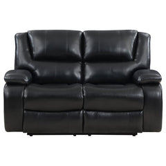 Camila Upholstered Motion Reclining Loveseat Black - 610245