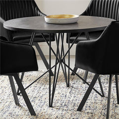 Rennes Round Table Black and Gunmetal - 106340