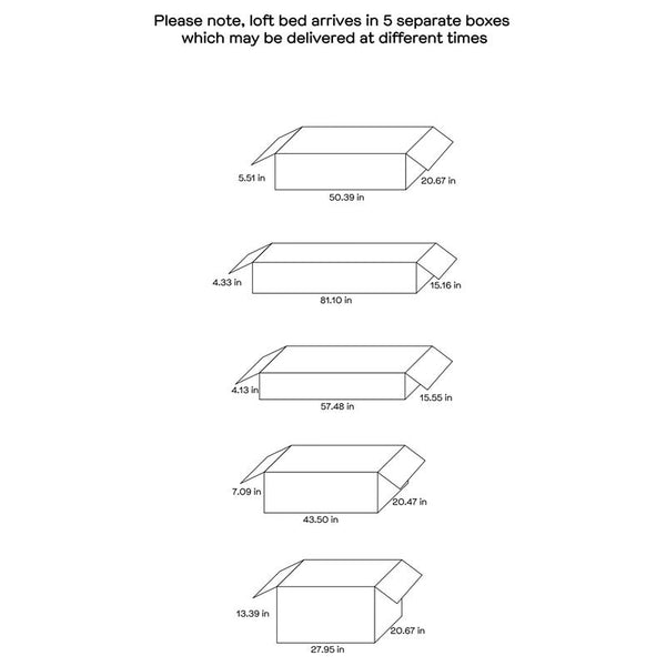 Millie Twin Workstation Loft Bed White - 400330T