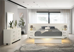 Jessica 5-piece California King Bedroom Set Cream White - 202990KW-S5P