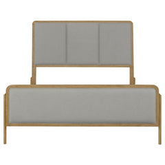 Arini Upholstered Queen Panel Bed Sand Wash and Grey - 224301Q