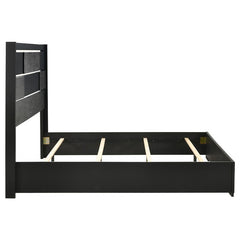 Blacktoft Wood Queen Panel Bed Black - 207101Q