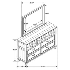 Avenue 8-drawer Dresser with Mirror Weathered Burnished Brown - 223033M