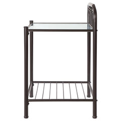 Livingston Metal 1-shelf Nightstand Dark Bronze - 301392
