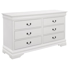Louis Philippe 6-drawer Dresser White - 204693