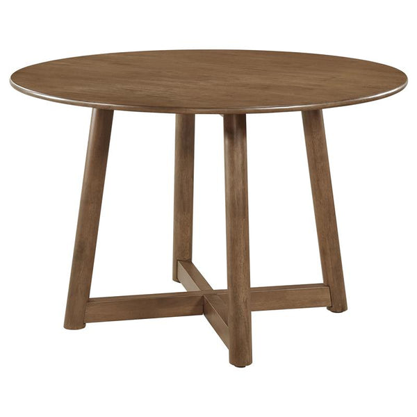 Dinah Round Solid Wood Dining Table Walnut - 108471
