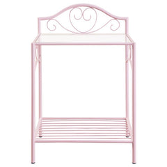 Massi Metal 1-shelf Nightstand Powder Pink - 401152