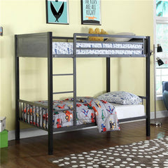 Meyers Metal Twin Over Twin Bunk Bed Black - 460390