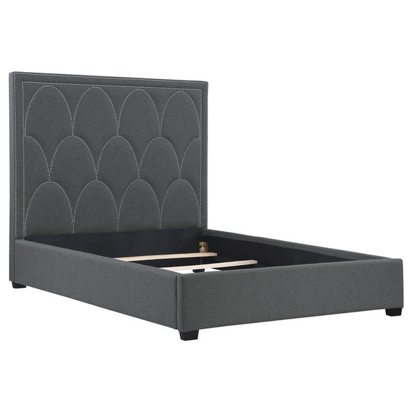 Bowfield Upholstered Eastern King Panel Bed Charcoal - 315900KE