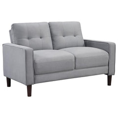 Bowen 3-piece Upholstered Track Arm Tufted Sofa Set Grey - 506781-S3