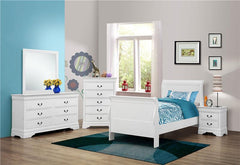 Louis Philippe 5-piece Twin Bedroom Set White - 204691T-S5