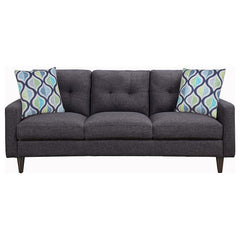 Watsonville 2-piece Upholstered Track Arm Sofa Set Grey - 552001-S2