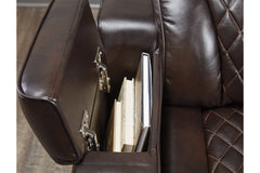Warnerton Power Reclining Loveseat with Console - 7540718