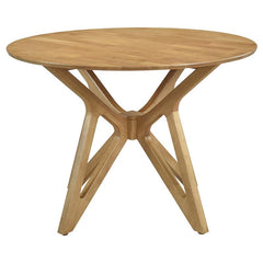 Elowen Round Solid Wood Dining Table Light Walnut - 108440