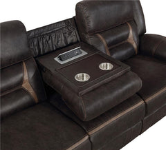 Greer 2-piece Upholstered Reclining Sofa Set Brown - 651354-S2