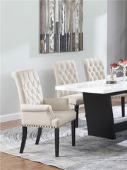 Alana Upholstered Tufted Arm Chair with Nailhead Trim - 115183