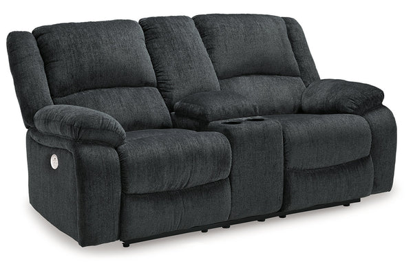 Draycoll Power Reclining Loveseat with Console - 7650496