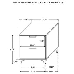 Kendall 5-piece California King Bedroom Set White - 224401KW-S5