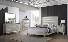 Ramon Wood Queen Panel Bed Metallic Sterling - 222701Q