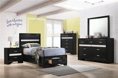 Miranda 4-piece Twin Bedroom Set Black - 206361T-S4