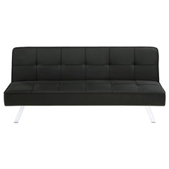 Joel Upholstered Tufted Convertible Sofa Bed Black - 360281