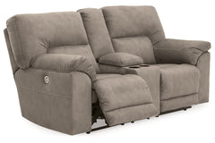 Cavalcade Power Reclining Loveseat with Console - 7760196