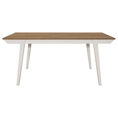 Nogales Rectangular Wood Dining Table Natural Acacia and Off White - 122301