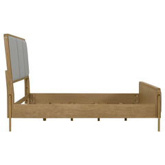 Arini Upholstered Queen Panel Bed Sand Wash and Grey - 224301Q