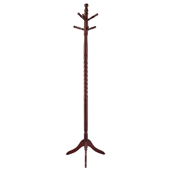 Riona 6 Hook Freestanding Wood Coat Rack Hat Hanger Merlot - 3058